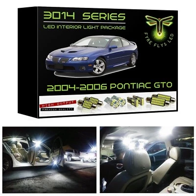 Kit luces interiores LED blancas paquete para Pontiac GTO 3014 2004-2006 Series+Herramienta Foto 1 de 4