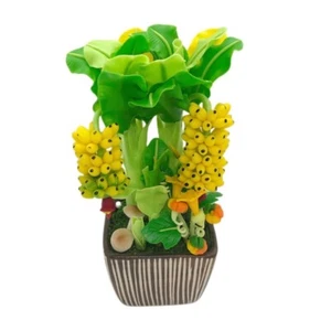 Banana Tree Clay Dollhouse Vases Handmade Decor Miniature Pot Home Garden 8 In - Picture 1 of 8