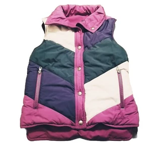 Patagonia Reversible Puffer Vest Women's Size XS Mirror Lake Purple Blue Green - Picture 1 of 5