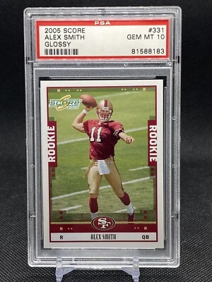 Alex Smith PSA GEM MT 10 2005 Score #331 Glossy Variation Rookie Card RC!!! - Image 1 of 2
