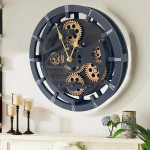 The Gears Reloj CANADA LINE REPISA RELOJ REDONDO (PARED HÍBRIDA) 16 EN VINTAGE NEGRO - Imagen 1 de 12