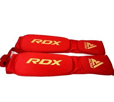Espinilleras Muay Thai RDX, equipo de combate, MMA, espinilleras de kickboxing Hyp SI grandes Foto 1 de 4