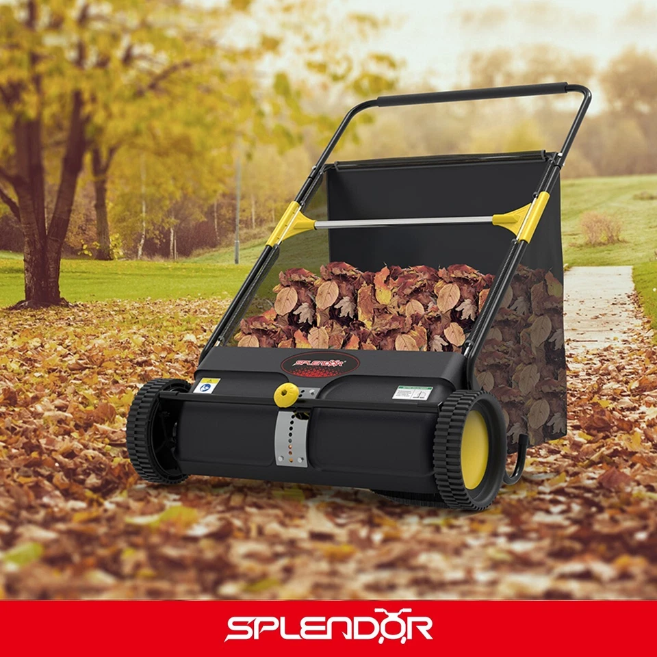 SPLENDOR LS-650A2 26-Inch Walk-Behind Push Lawn Sweeper, 26 Inches, Black - image 1 of 4