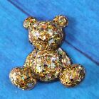 Handmade gold And Bronze worry bear. Mental health gift. Thinking of you