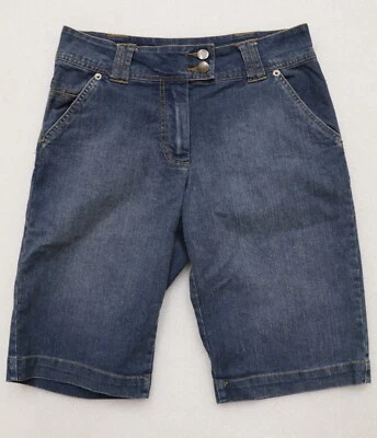 NEW YORK & CO MUJER TALLA 2 AZUL JEAN DENIM SHORTS BERMUDA SKIMMER 12" ENTREPIERNA Foto 1 de 4