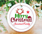 Custom Family Christmas Ornament, Ceramic Ornament, Custom Christmas Ornament 