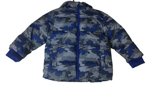 Swiss Tech Blue Gray Camo Puffer Boys Winter Coat Size 2T Jacket NEW With Tags - Picture 1 of 4