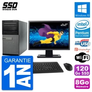 PC tour DELL 7010 Pantalla 22" Pentium G2020 RAM 8Go SSD 120Go Windows 10 Wifi - Imagen 1 de 9