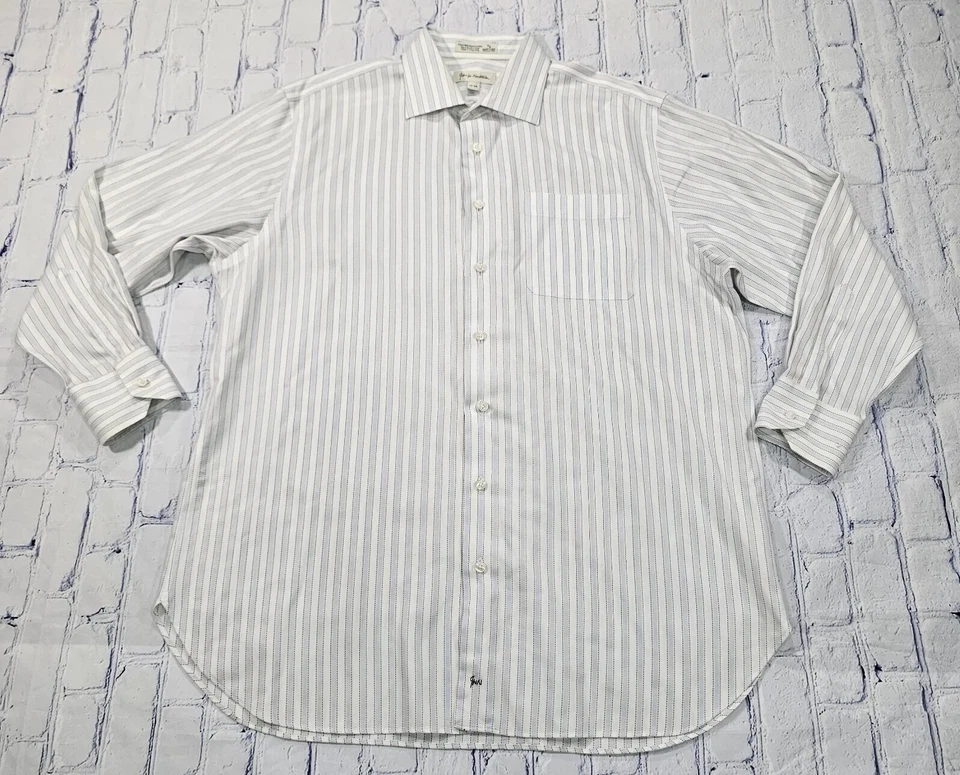Camisa de Vestir JOHN W NORDSTROM Algodón Egipcio Tejido en Italia Azul PARA HOMBRES 17-35 Foto 1 de 4