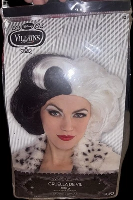 NUEVO Adulto Disney Villanos Cruella De Vil Peluca 101 Dálmatas Accesorio BF Foto 1 de 2
