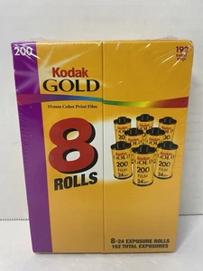 8 Rolls Kodak Gold 200 35MM Color Print Film 24 Exposure Exp 01/2005 Sealed 192 - Picture 1 of 6
