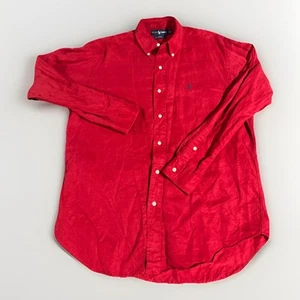 Vintage Ralph Lauren Seide Leinen Blake Langarm Button Down Hemd Herren Medium - Bild 1 von 6