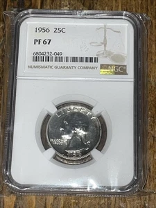 1956 Washington Quarter PF67 NGC Graded Coin - Picture 1 of 2