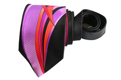 CORBATA HOMBRE VITALIANO PANCALDI MORADA/GEOMÉTRICA ANCHO: 3.5/8" LARGO: 58" Foto 1 de 4