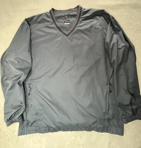 NIKE Golf Mens L Pullover Windbreaker Clima Fit Blue- Gray - Picture 1 of 12