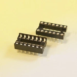 Paquete de enchufes DIL/DIP IC estándar de bajo perfil/pin torneado 8,14,16,18,20,24,28,40 - Imagen 1 de 1