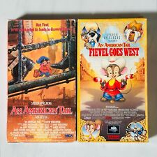 VHS Lot of 2 - An American Tail - Fievel Goes West - Steven Spielberg