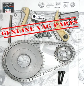 Audi A4 A6 2.0 TDI Oil Pump Chain Tensioner & Sprocket Kit BNA BMA BPW BMP BHW - Picture 1 of 10