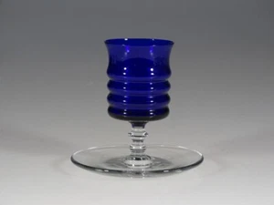 Vintage Fostoria Glass Cobalt & Crystal #5091 Cigarette Holder c.1930 - Picture 1 of 3