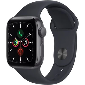Apple Watch SE 40mm (GPS) Aluminium Space Grey z czarnym paskiem sportowym - dopuszczalny - Zdjęcie 1 z 3