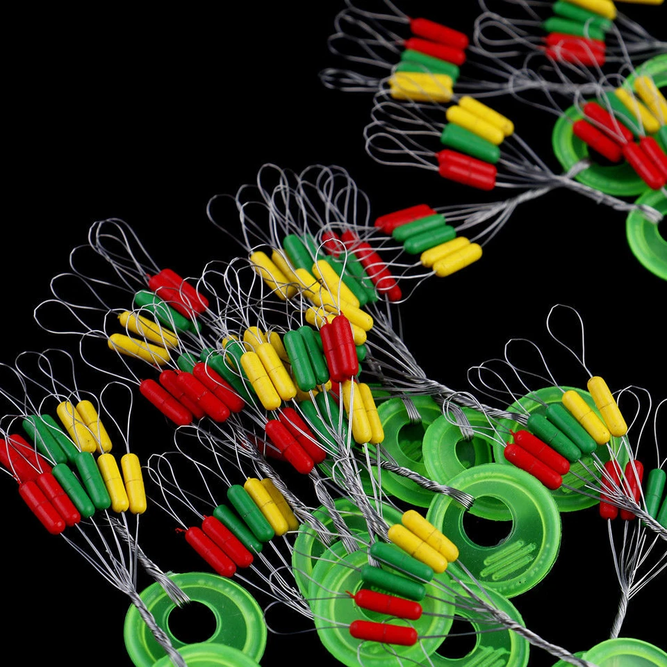 Gummistopper Angeln Angelzubehör Posen Stopper Schnurstopper Fischen Bunt 45! - Bild 1 von 1