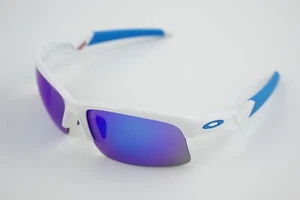OJ9013-0262 Youth Kid's Oakley Capacitor Polished White / Prizm Sapphire 62-08 - Picture 1 of 8