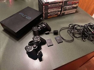 Sony Playstation 2 PS2 Console Bundle Lot With 21 Games! TESTED WORKING READ - Picture 1 of 14