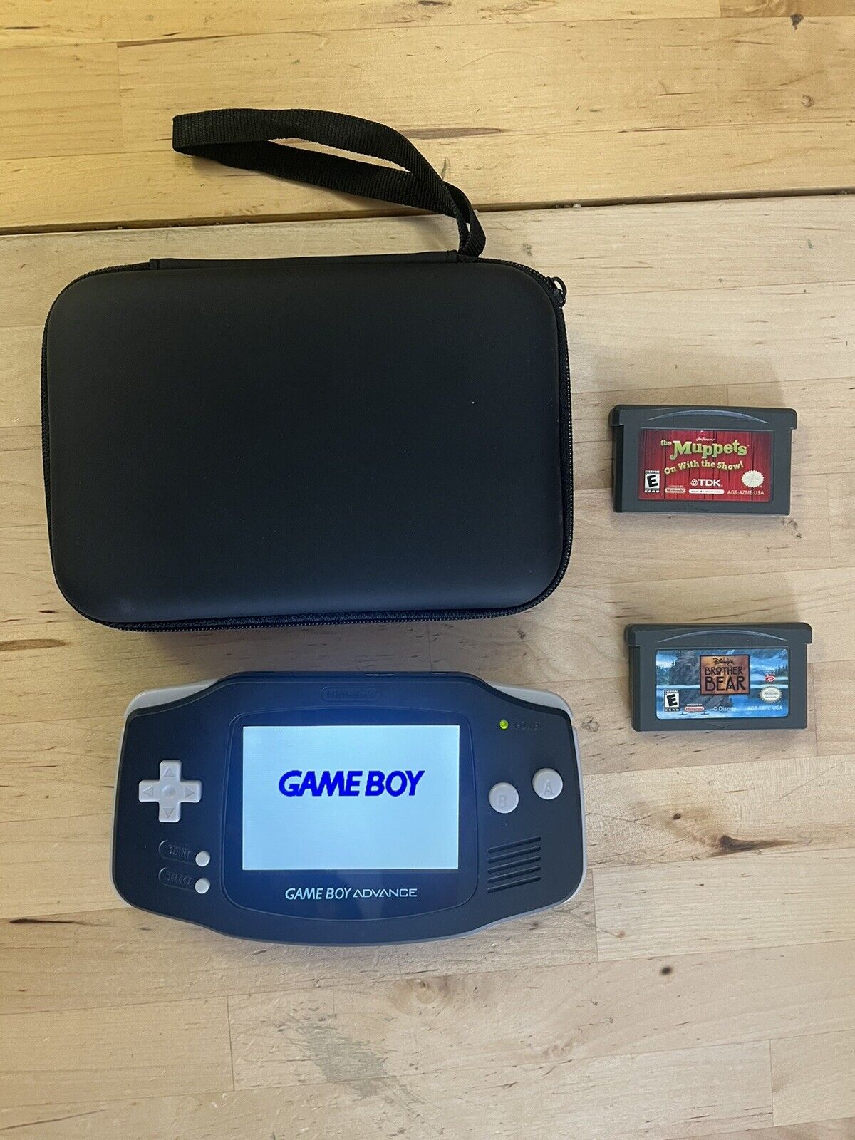 Backlit IPS V2 Black Gameboy Advance GBA Nintendo Cartridge Japan Carry Pouch