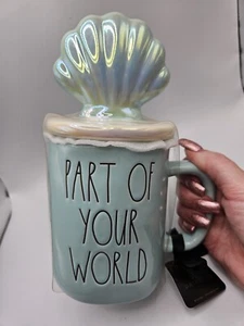 Rae Dunn Disney Part Of Your World Little Mermaid Coffee Cup With Lid - Picture 1 of 9