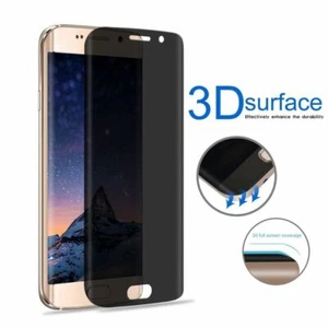 9H Privacy Tempered Glass Samsung Galaxy S4 S5 S6 S7 S8 Plus Note 3 4 5 Anti-Spy - Picture 1 of 1