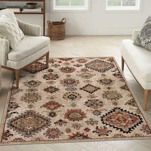 Washable Rug Ultra Thin 4x6 Rug - Non Slip Carpet - Small Area Rugs for Livin... - Picture 1 of 7