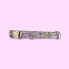 pink leopard print dog collar bandana and lead set