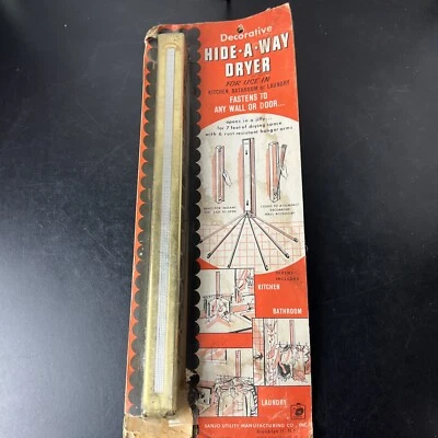 Estante de secado plegable montado en la pared Danio Hide A Way Dryer 1964 MCM Foto 1 de 4