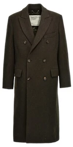 NWOT Golden Goose Journey Fred Double Breasted Overcoat Bark Green Size 54 US 44 - Picture 1 of 16