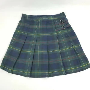 French Toast Green Plaid 2 Tab Uniform Scooter/Skort Girls Size 16 (W26" x L18") - Picture 1 of 10