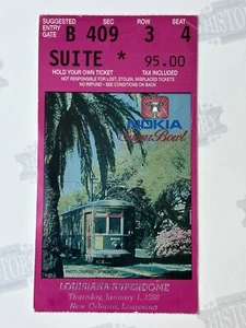 1998 Sugar Bowl Ticket 1.1.98 Ohio State Buckeyes Florida State Seminoles - Bild 1 von 2