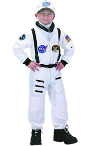 Child Astronaut Jumpsuit - White with Embroidered Cap