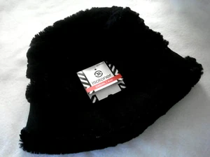 Sombrero cubo de felpa Isotona negro nuevo para dama - Imagen 1 de 1