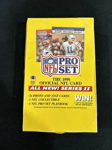 1990 Pro Set Series 2 Football Wax Box Factory Sealed 36 Packs Emmitt Smith RC - Picture 1 of 7