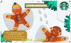 STARBUCKS COFFEE 2018 USA GINGER BREAD MEN SNOW ANGEL US COLLECTIBLE GIFT CARD