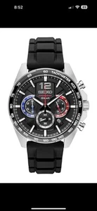 Seiko Essentials Chronograph Quartz Black Dial Men's Watch SSB347 - Picture 1 of 3