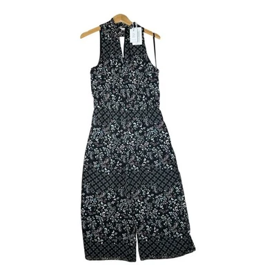 Новый комбинезон Ted Baker Marcila Hazel с бретелью через шею широкие ноги с цветочным принтом размер 8 (3 - Изображение 1 из 4