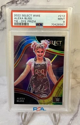 2022 Select WWE Alexa Bliss Tie Dye Prizms Ringside #7/25 PSA 9 Foto 1 de 4