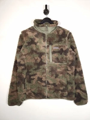 Columbia Fleece Jacket Size Large Men's Green Camouflage Lined Full Zip Outdoor - Image 1 of 4
