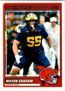 Tarjeta de novato 2025 Panini Score #22 Mason Graham RC Cleveland Browns cantidad Michigan - Imagen 1 de 2
