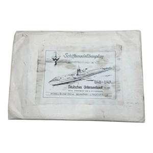 Plan de maqueta de barco U45-U47 submarino alemán planos de construcción Segunda Guerra Mundial 1:75 p. Russel - Imagen 1 de 8
