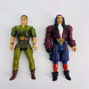 VINTAGE MATTEL 1991 TRI-STAR HOOK MOVIE CAPT. HOOK & PETER PAN ACTION FIGURES - Picture 1 of 15