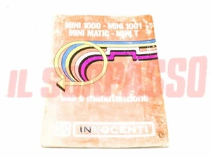 LIBRETTO USO E MANUTENZIONE INNOCENTI MINI MINOR 1000 1001 MATIC T ORIGINALE - Imagen 1 de 1