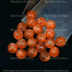 Natural Sunstone Round Shape Calibrated Cabochons 3mm-10mm - Imagen 1 de 10
