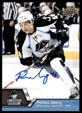 2014-15 Upper Deck AHL Autographs Pontus Aberg Auto Milwaukee Admirals #66